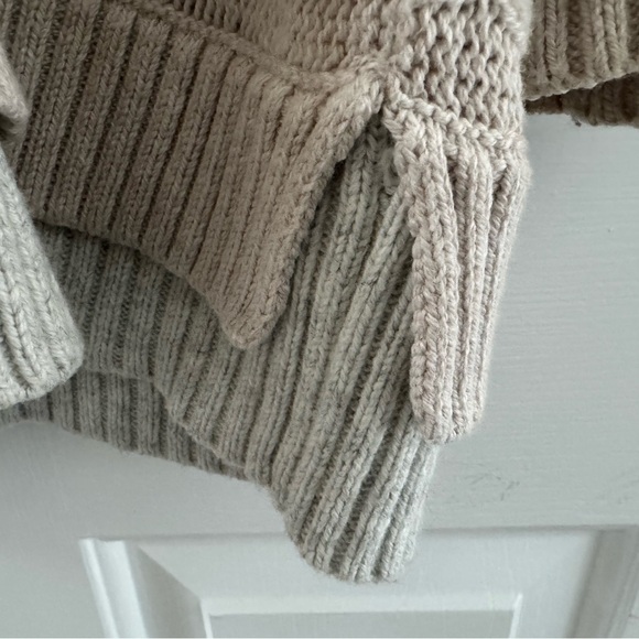 Market & Spruce Palessi Double Hem Cable Knit Cotton Blend Cardigan - Picture 3 of 5